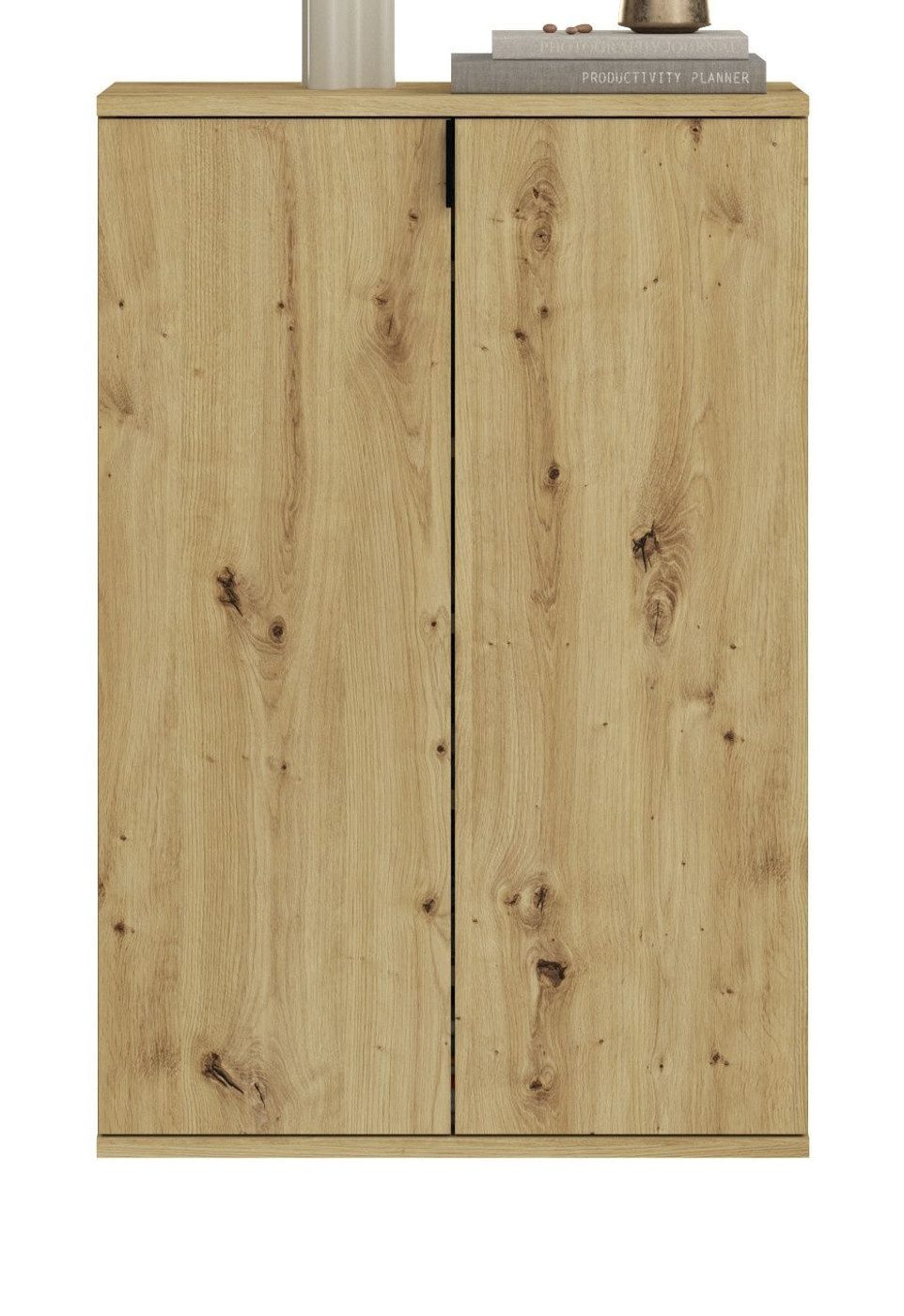 Inn.Furn Schuhschrank Line-Up (Kommode in Eiche Artisan, 2-türig) mit flexibler Inneneinteilung