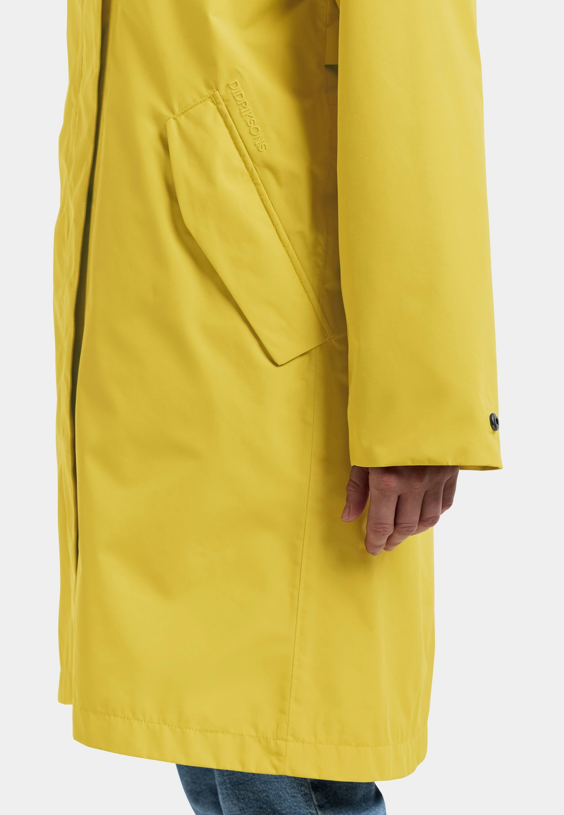 Didriksons Parka Damen Übergangsjacke Mantel Wasserdicht ELINA mit Kapuze mit Taschen – Bild 5 von 5