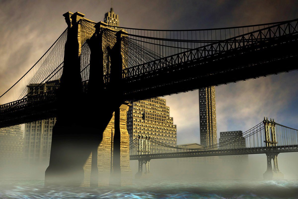 Papermoon Fototapete New York Brücke