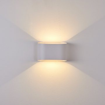 hofstein Außen-Wandleuchte LED Balkon Terrassen Haus Tür Hof Leuchten Up Down Aussen Wand Lampe
