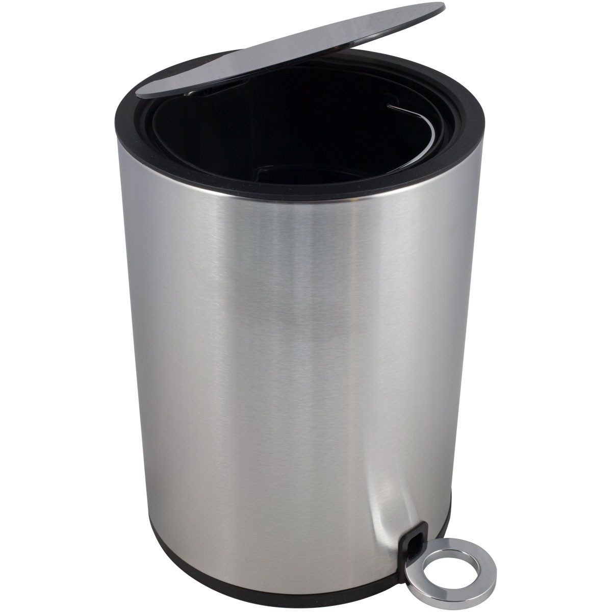 Euroshowers GmbH Kosmetikeimer Poppis Chrom 3 Liter mit Pedal, mit Pedal und soft-close Deckel