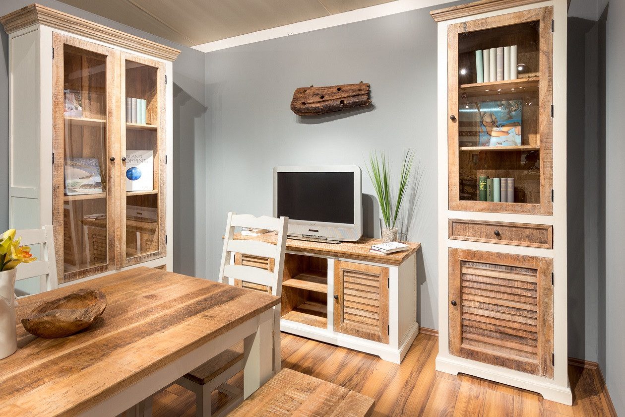 Main Möbel Esstisch Esstisch 140x90cm 'Nizza' Mango weiß natur