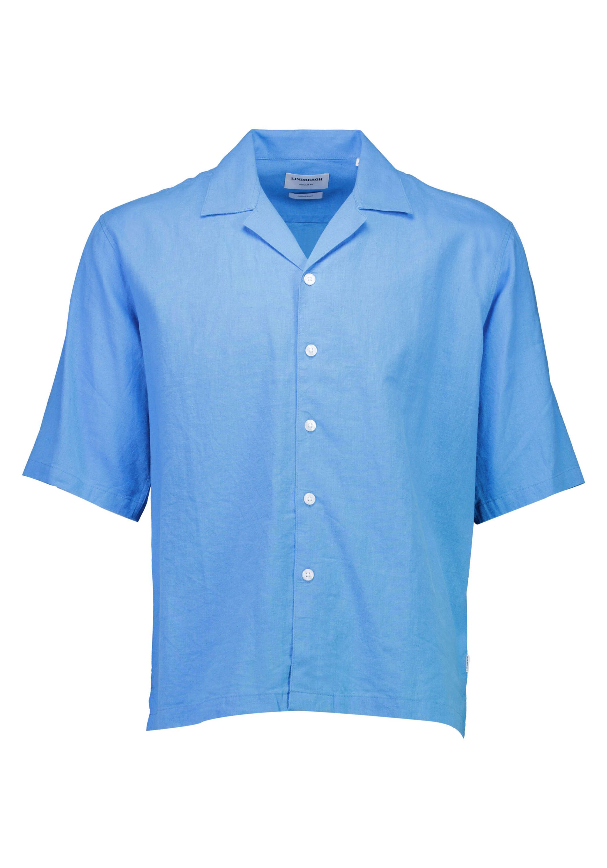 LINDBERGH Leinenhemd Leinenhemd (Kurzarm) Cropped, Regular Box Fit