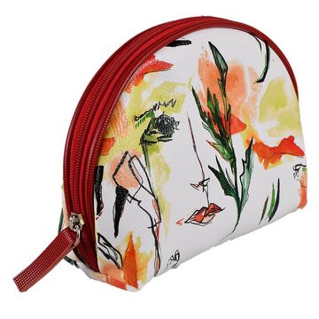 BIGGDESIGN Kosmetiktasche Biggdesign Faces Damen Kosmetiktasche, Bunt, 18 x 9 cm (1-tlg)