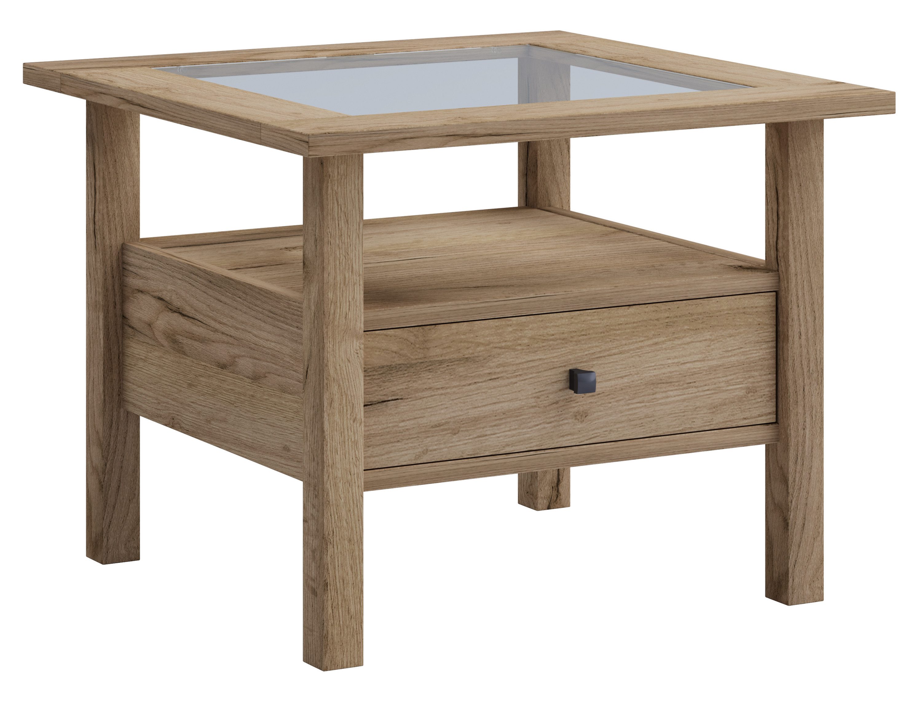 VCM Couchtisch Lingis mit 1 Schublade B. 54 x T. 54 x H. 42 cm, Stauraum für kleine Utensilien, für Wohnzimmer und Mediaraum, 1 Fächer – Bild 4 von 5