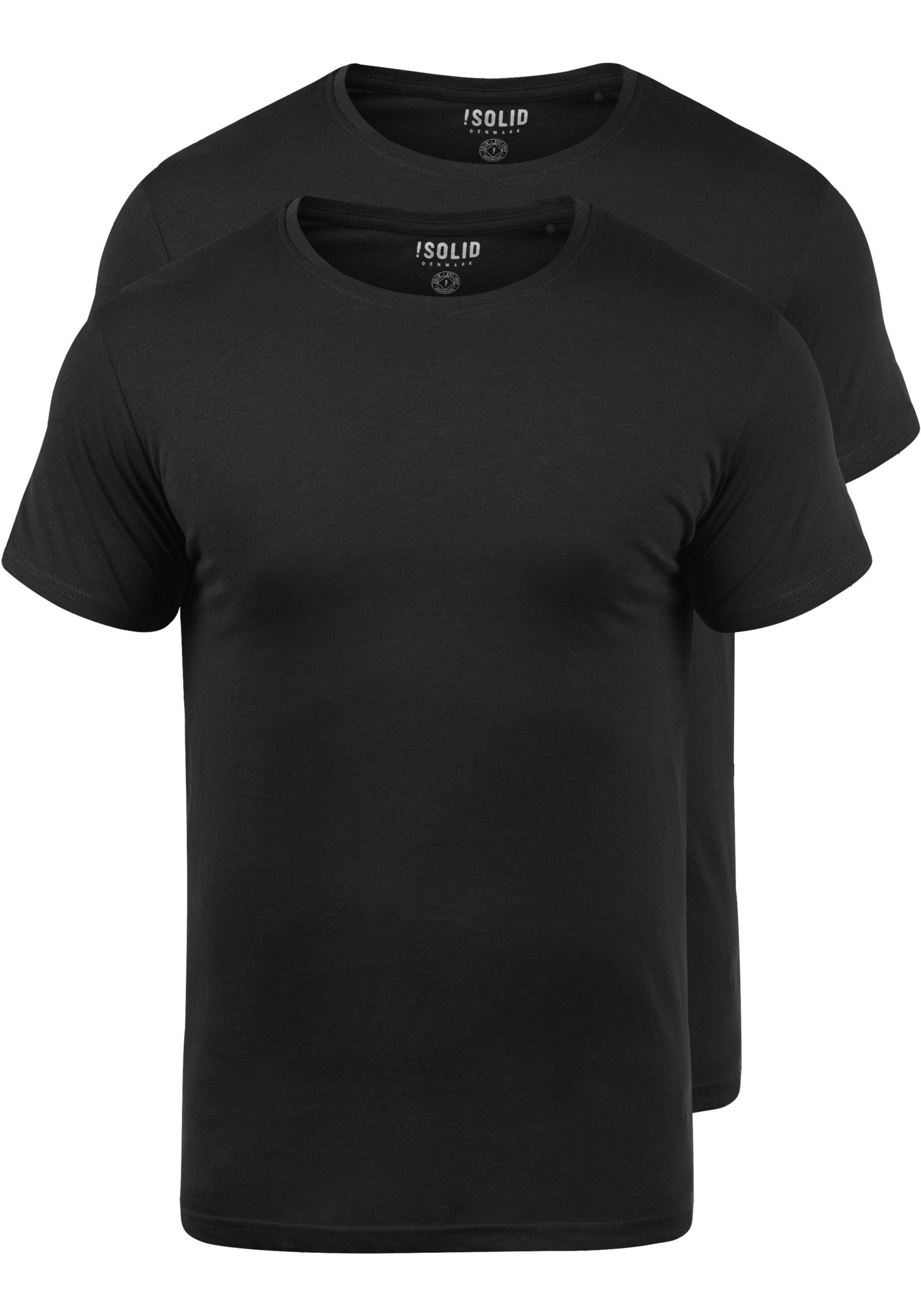 !Solid Rundhalsshirt SDPortas T-Shirts im 2er-Pack