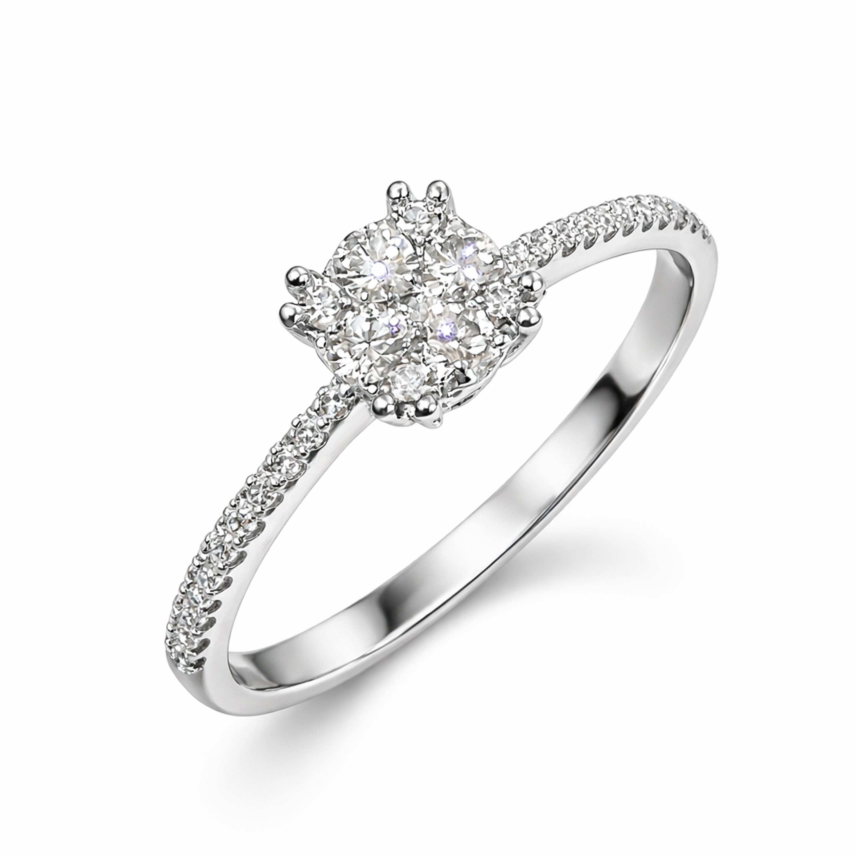 Firetti Fingerring Schmuck Geschenk Gold 585 Damenring Vorsteckring Verlobungsring, mit Brillanten