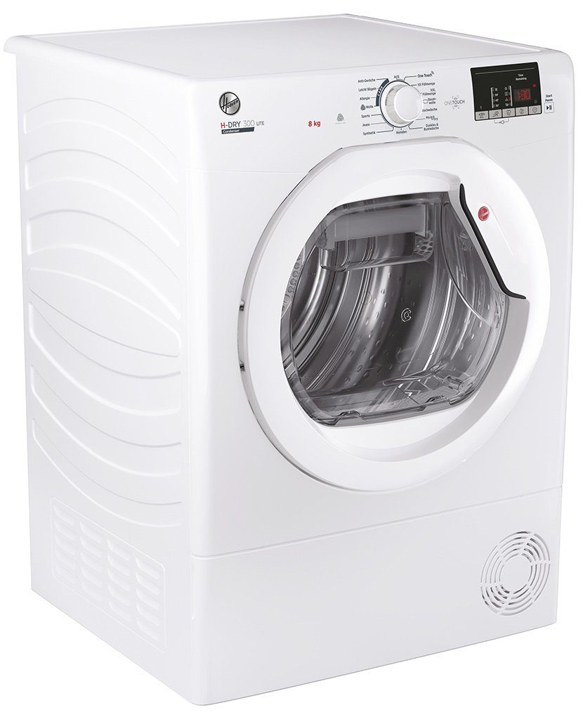 Hoover Kondenstrockner weiss HLE C8DE-84, NFC-Technologie, AquaVision-Kondenswasserbehälter