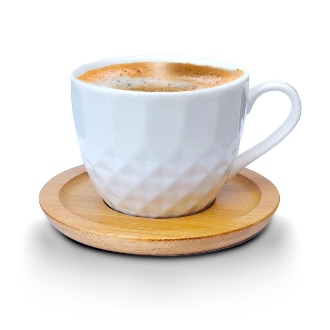 Melody Tasse Porzellan Tassen Set Kaffeeservice Teeservice mit Untertassen Untertassen 6er-Set, mit Porzellan, Espressotassen, 12-Teilig, Mod3