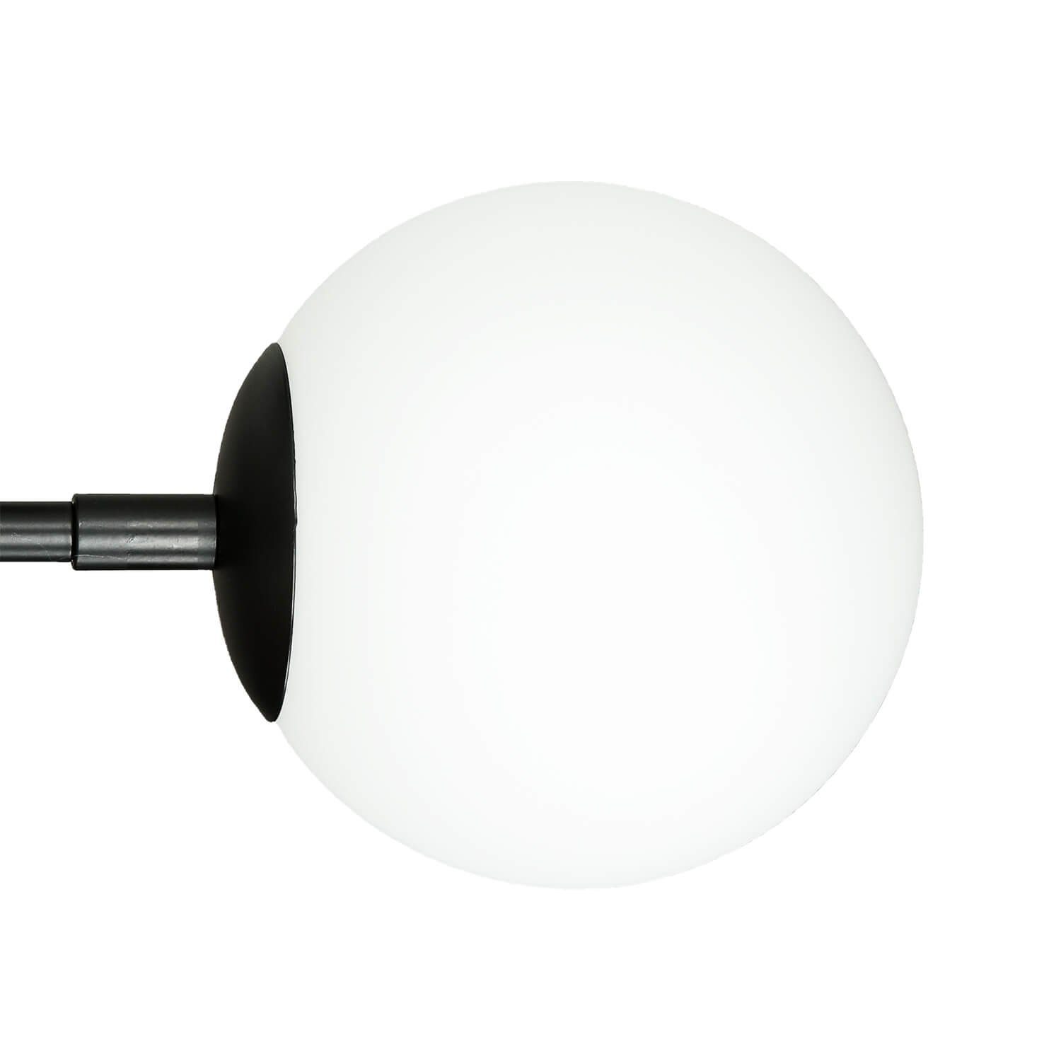 Leuchtmittel, Kugelschirm Wandleuchte Wandlampe Badezimmer Schwarz ohne Glas Licht-Erlebnisse Weiß ANTON,