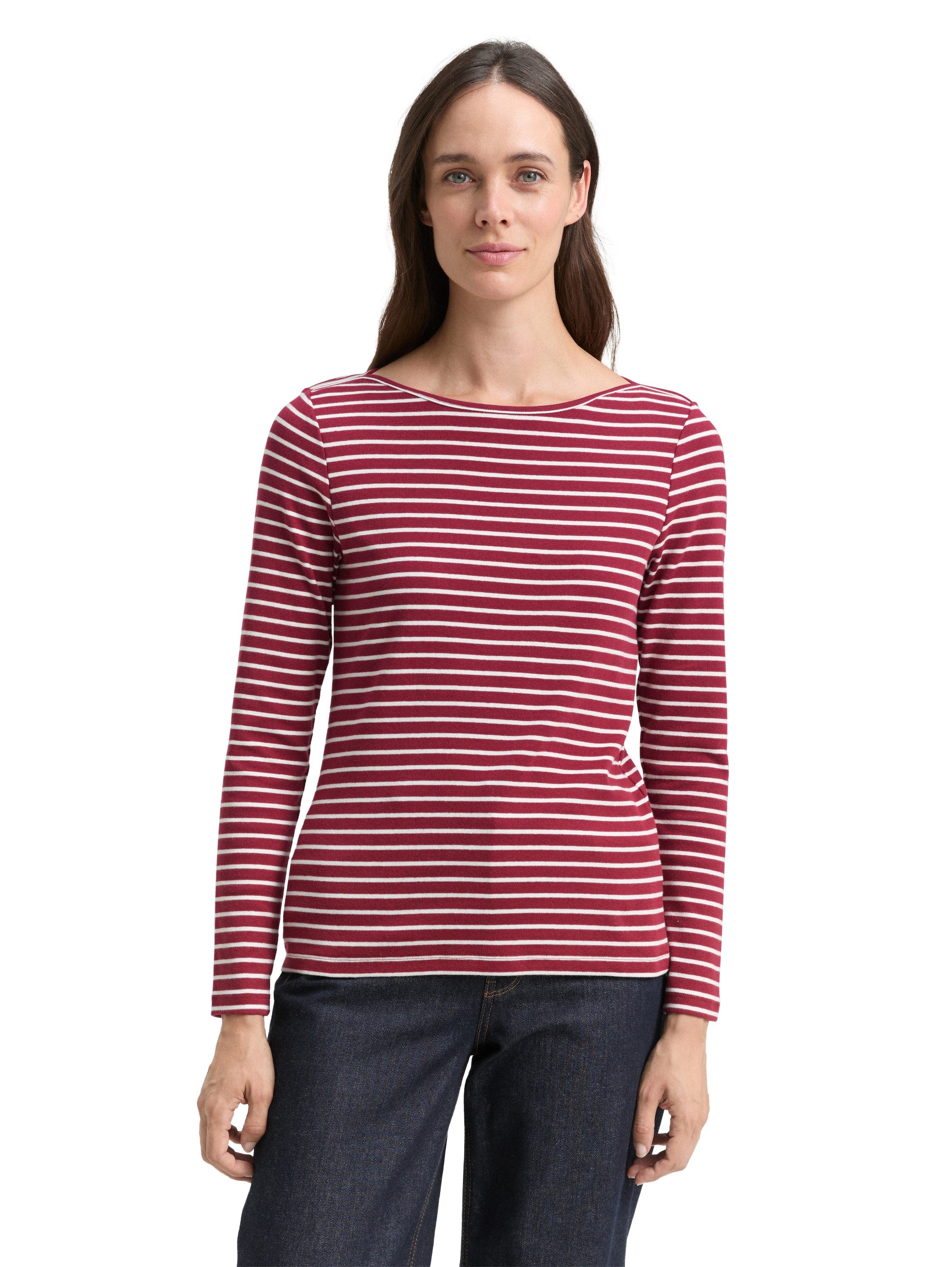 TOM TAILOR Langarmshirt mit Streifen Muster günstig online kaufen
