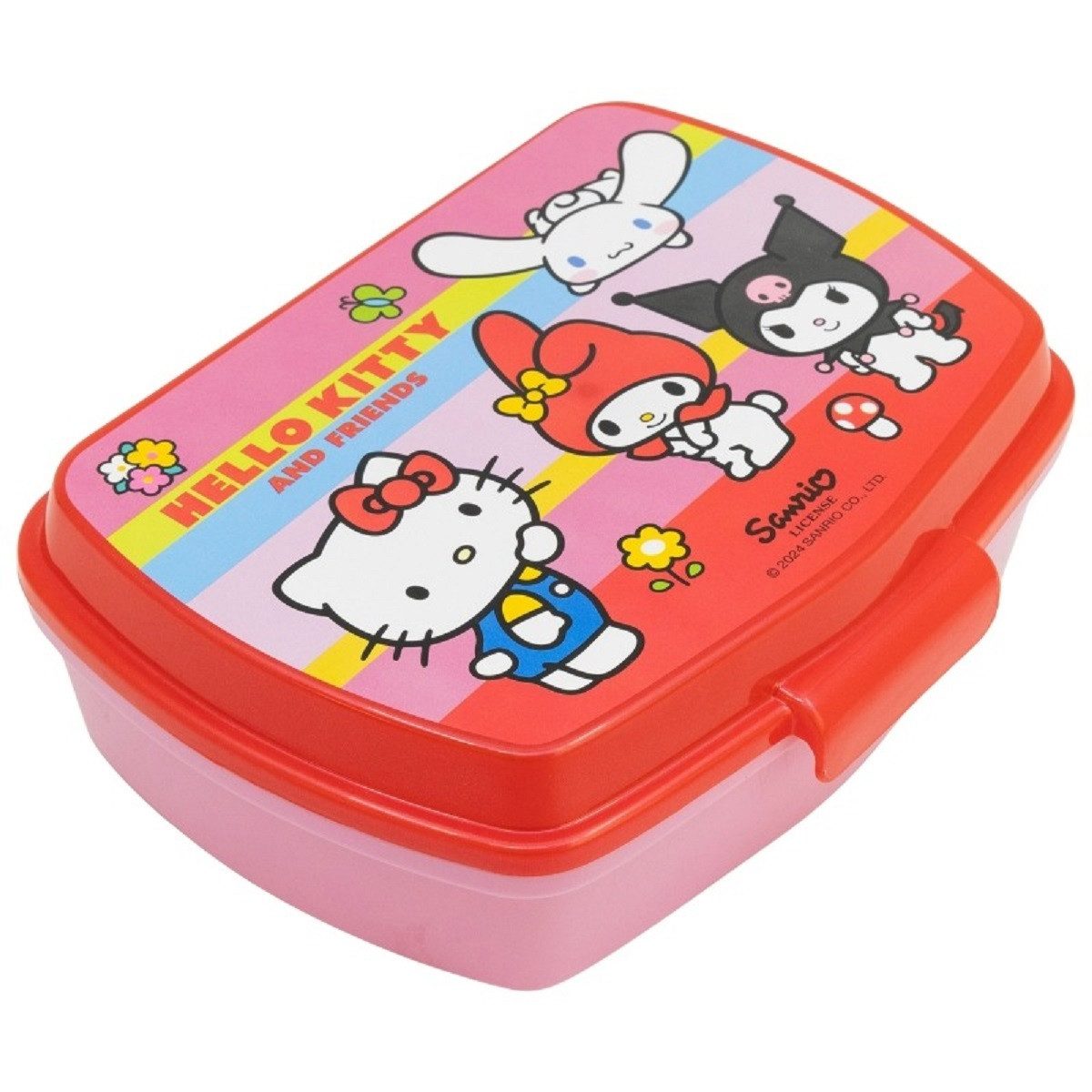 Stor Lunchbox Hello Kitty Kinder Brotdose – Lunchbox Pausenbox Schulbrotbox, (Brotzeitdose), Brotzeitdose
