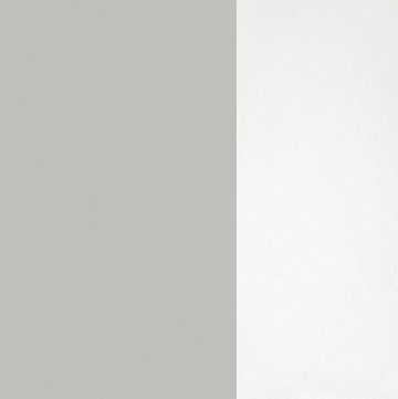 möbelando Waschtisch-Set Genua, Moderner Waschtisch, Korpus aus melaminharzbeschichteter Spanplatte in Weiß, Front aus MDF in Hellgrau-Matt mit 2 Metallauszügen, inkl. Mineralgussbecken. Breite 60 cm, 54 cm, Tiefe 45 cm