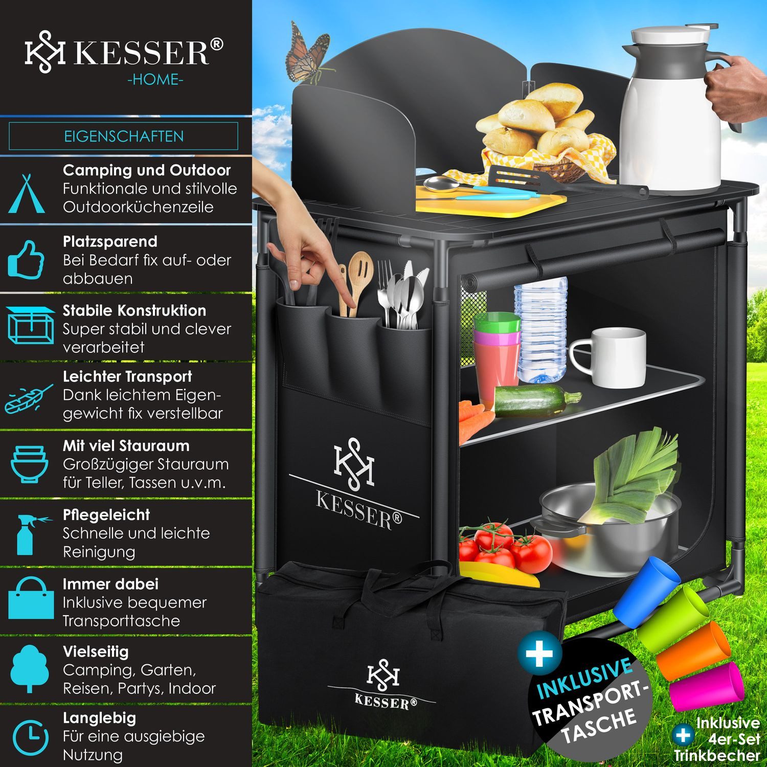 KESSER Campingschrank Campingschrank, Campingküche mit Aluminiumgestell günstig online kaufen