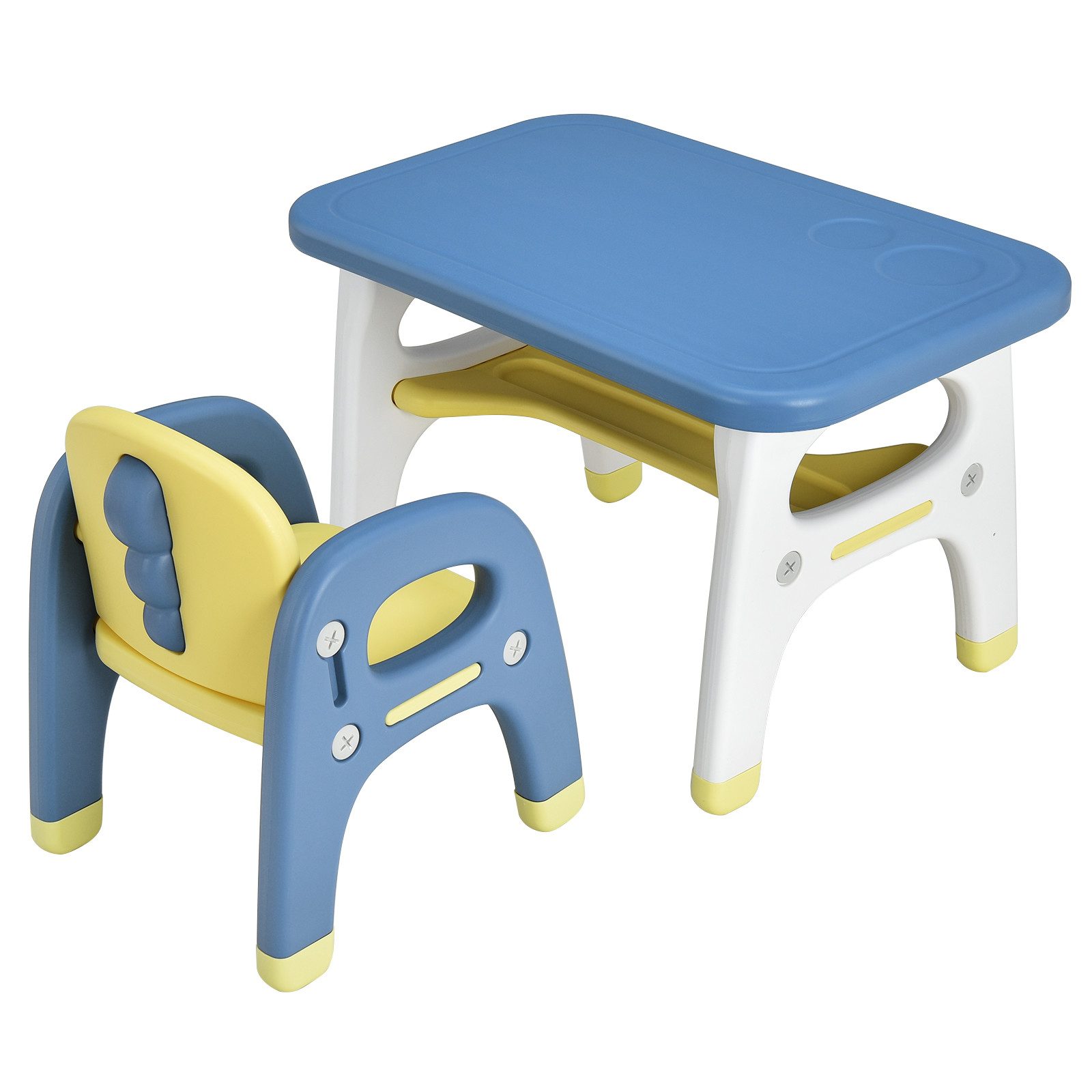 COSTWAY Kindersitzgruppe Kindertisch, Kindermöbel, (2-tlg), mit günstig online kaufen