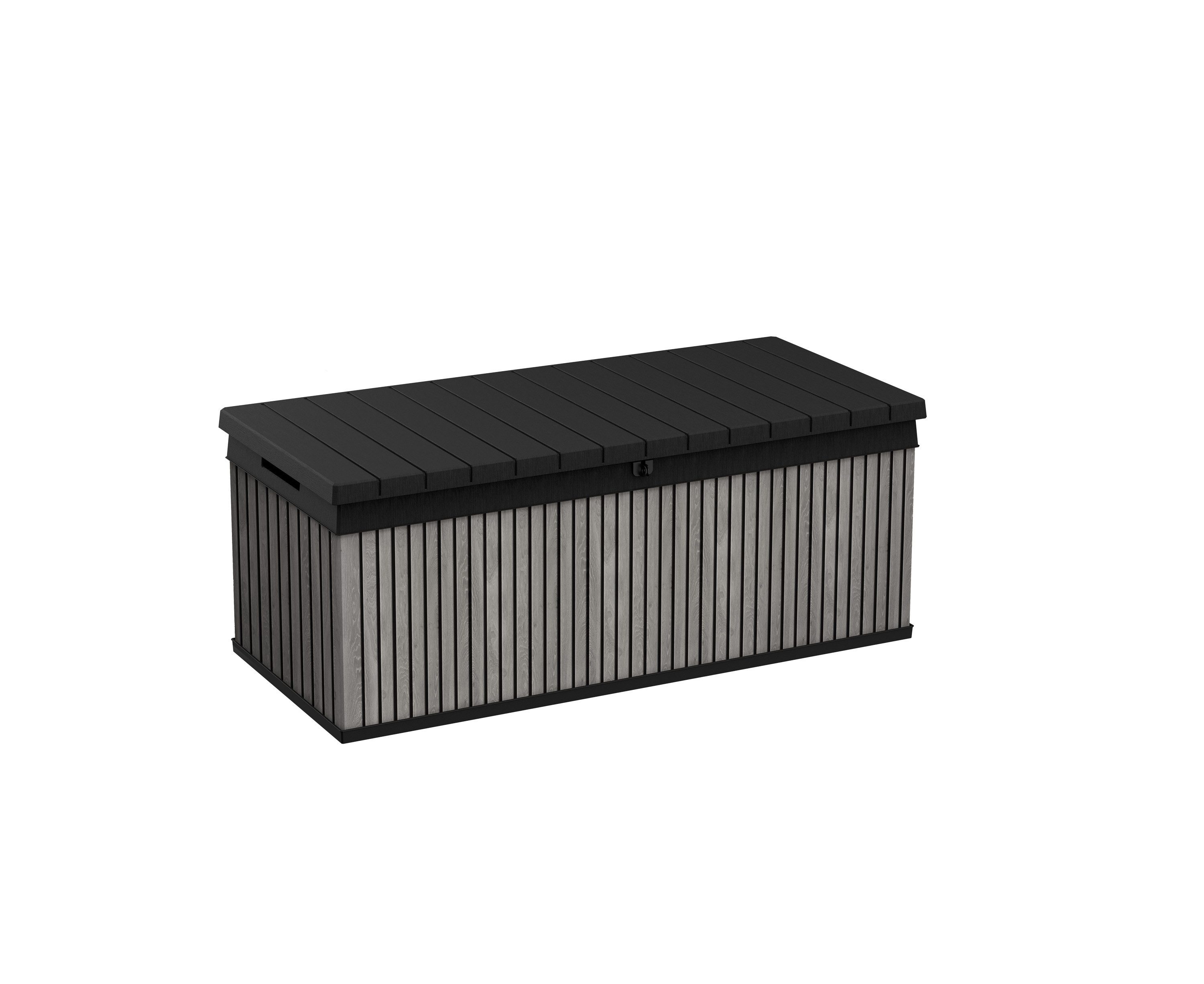 Keter Gartenbox Keter Aufbewahrungsbox DARWIN Anthrazit, 380 L, belastbar bis 300 kg, abschließbar