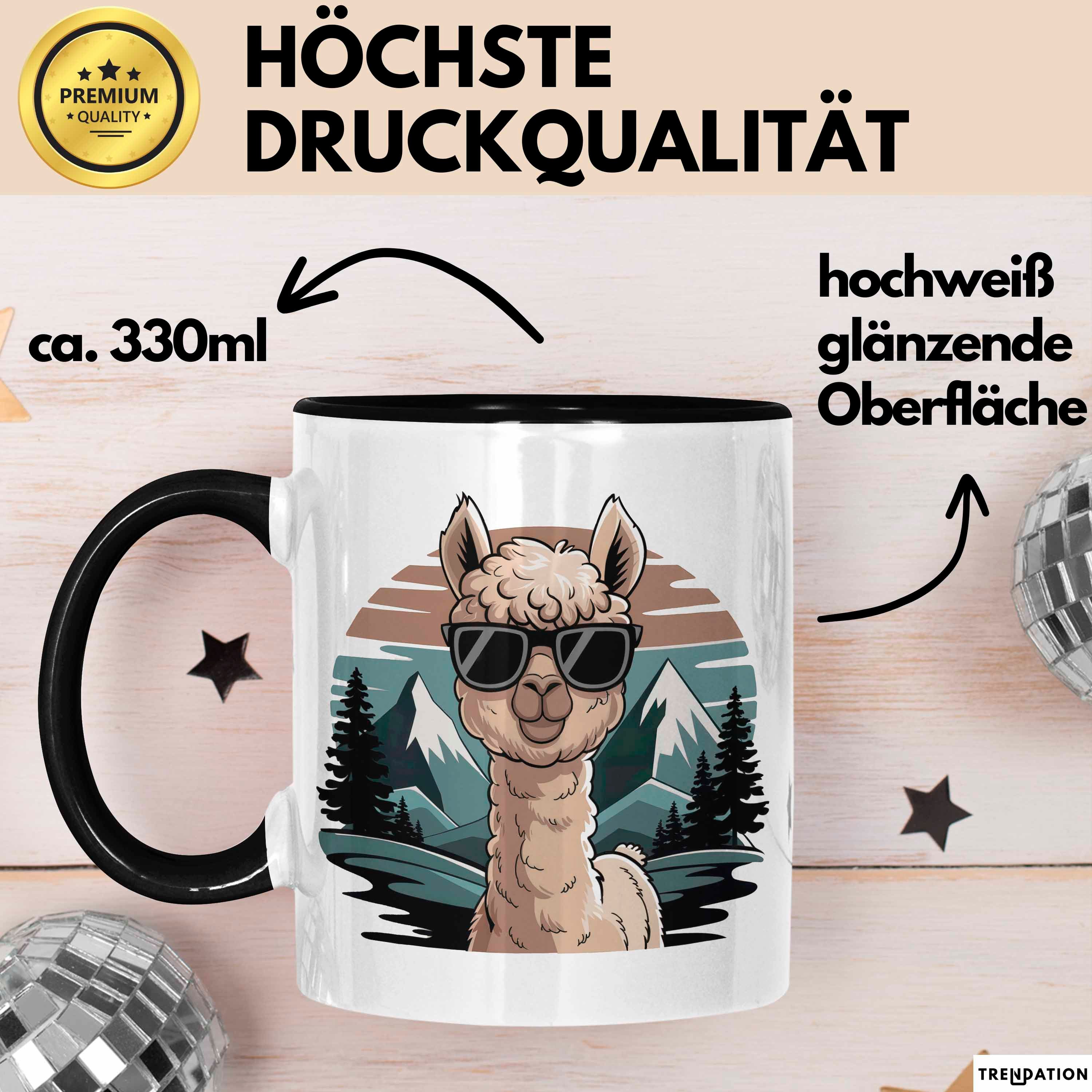 Trendation Tasse Alpaka Liebhaber Tasse Geschenkidee für Tierfreunde