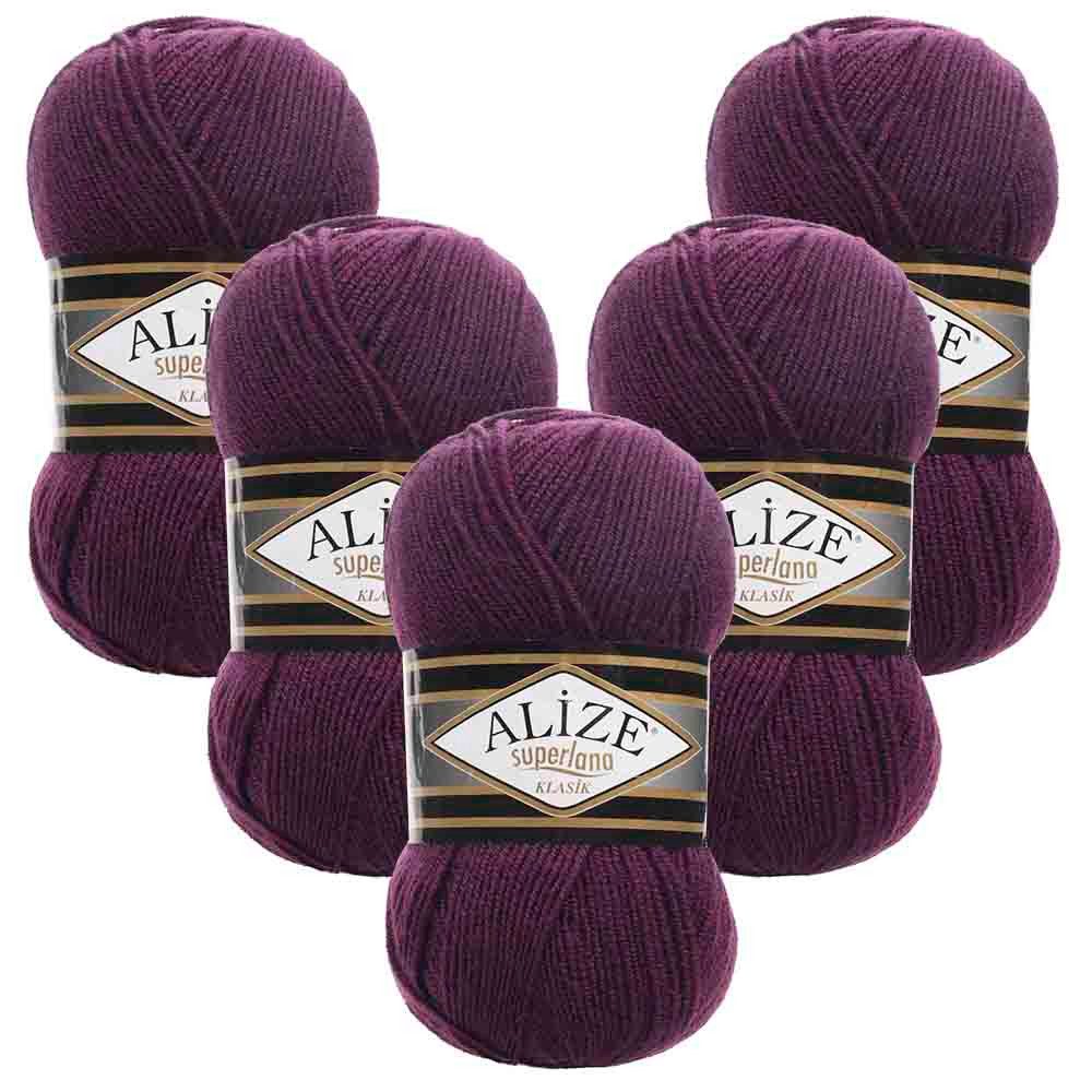Alize 5 x ALIZE Superlana Klasik Häkelwolle, 280 m, Häkelgarn