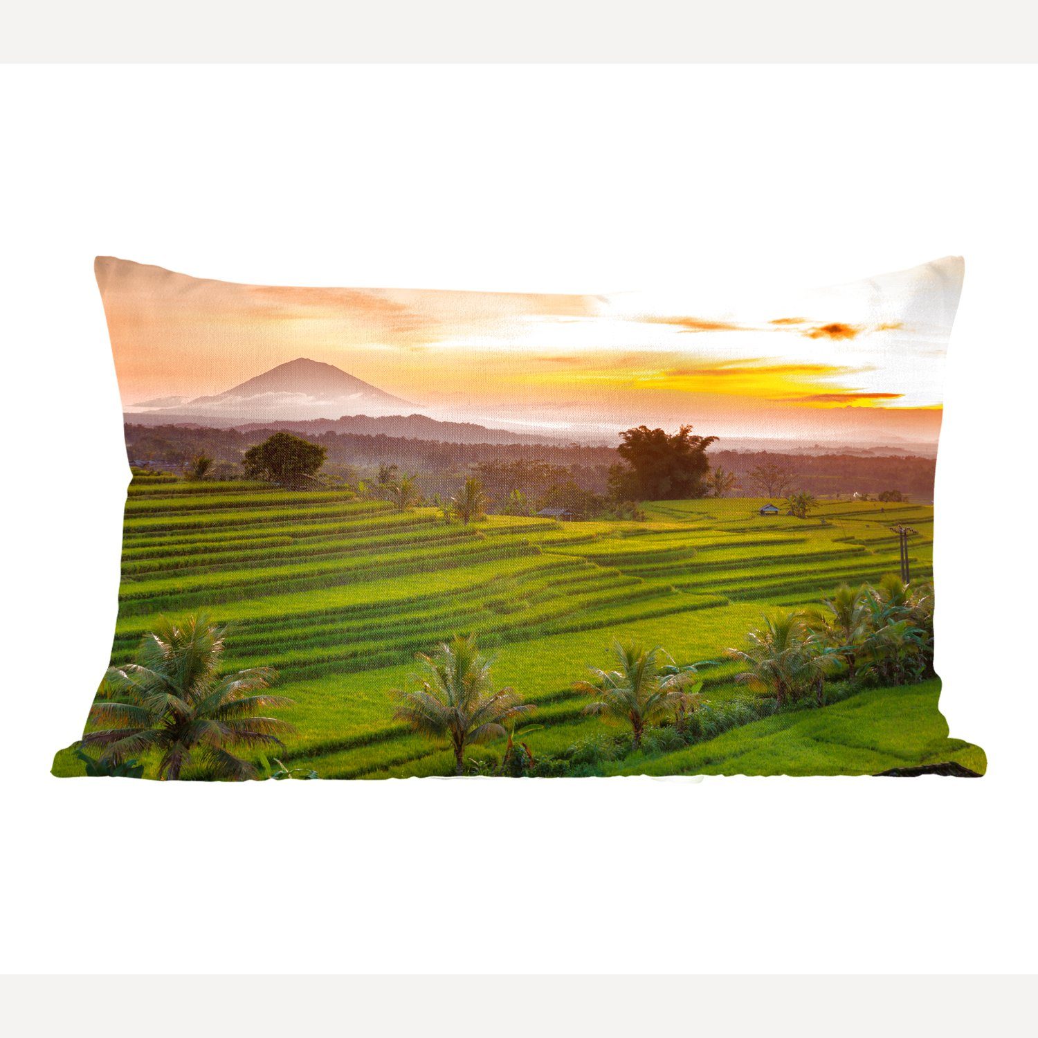 Dekokissen Füllung, bei Dekokissen Sonnenuntergang, Dekoration, Landschaft Schlafzimmer Wohzimmer von Indonesien mit MuchoWow Zierkissen,