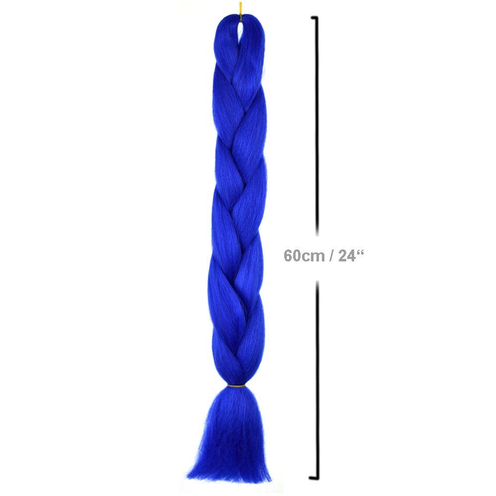 Kunsthaar-Extension Zöpfe YOUR 29-AY Pack Flechthaar BRAIDS! 3er Blau Braids 1-farbig im Jumbo MyBraids