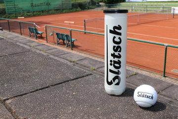 Slätsch Tennisball Weiße Tennisbälle 4er-Dose Druckbälle by Slätsch, weißer Filz