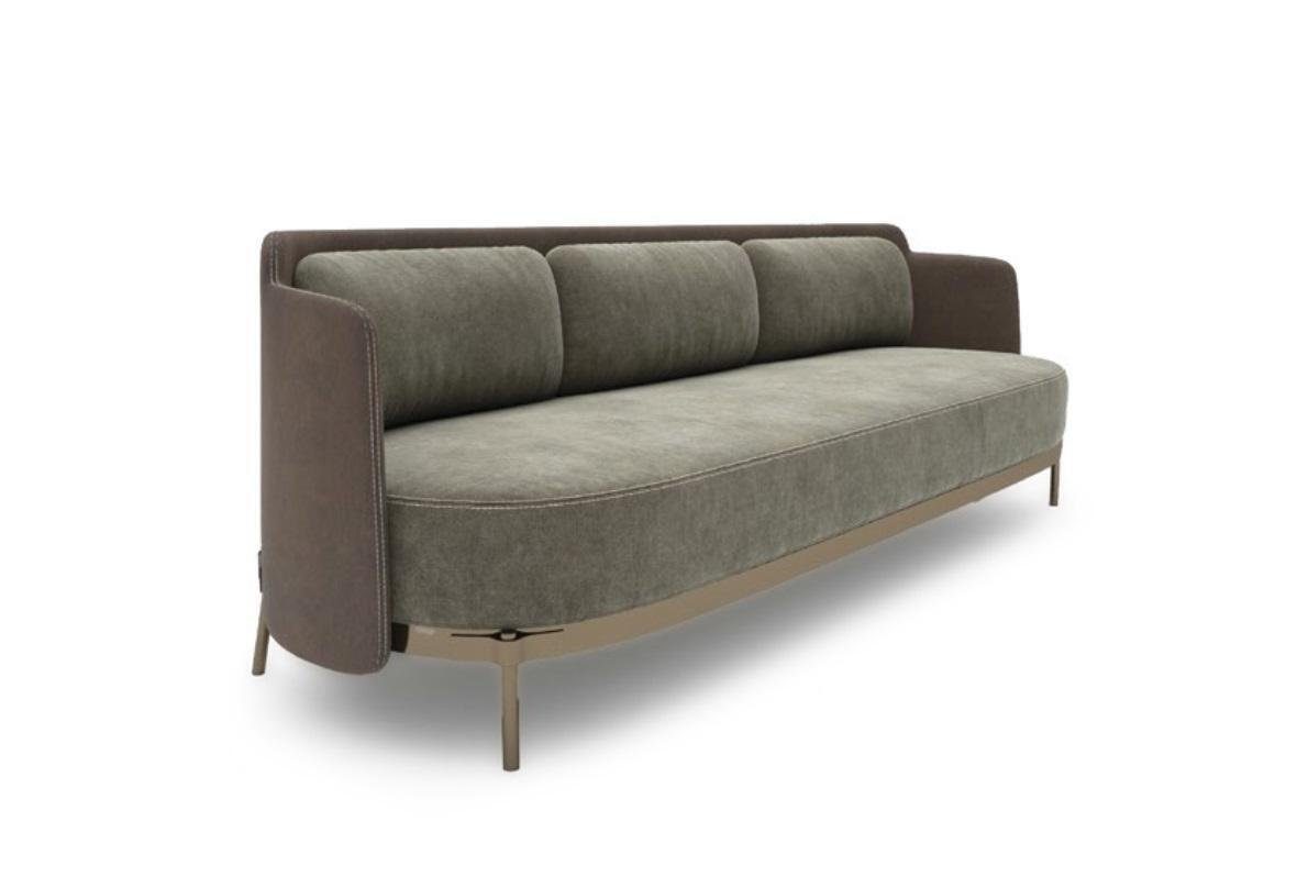 JVmoebel Sofa Modernes Sofa 3 Sitzer Wohnzimmer Polster Textil Luxus Couch 228 cm, 1 Teile, Made in Europa