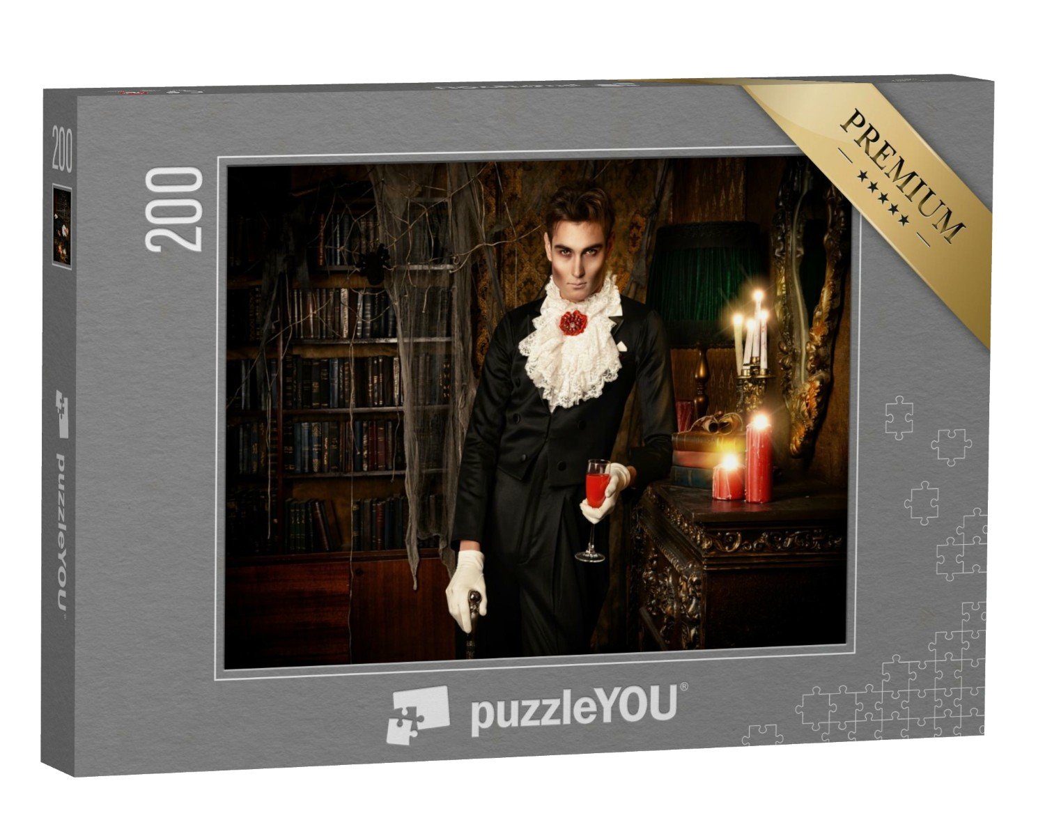 puzzleYOU Puzzle Gutaussehender Vampir im eleganten Frack, 200 Puzzleteile, puzzleYOU-Kollektionen Vampire