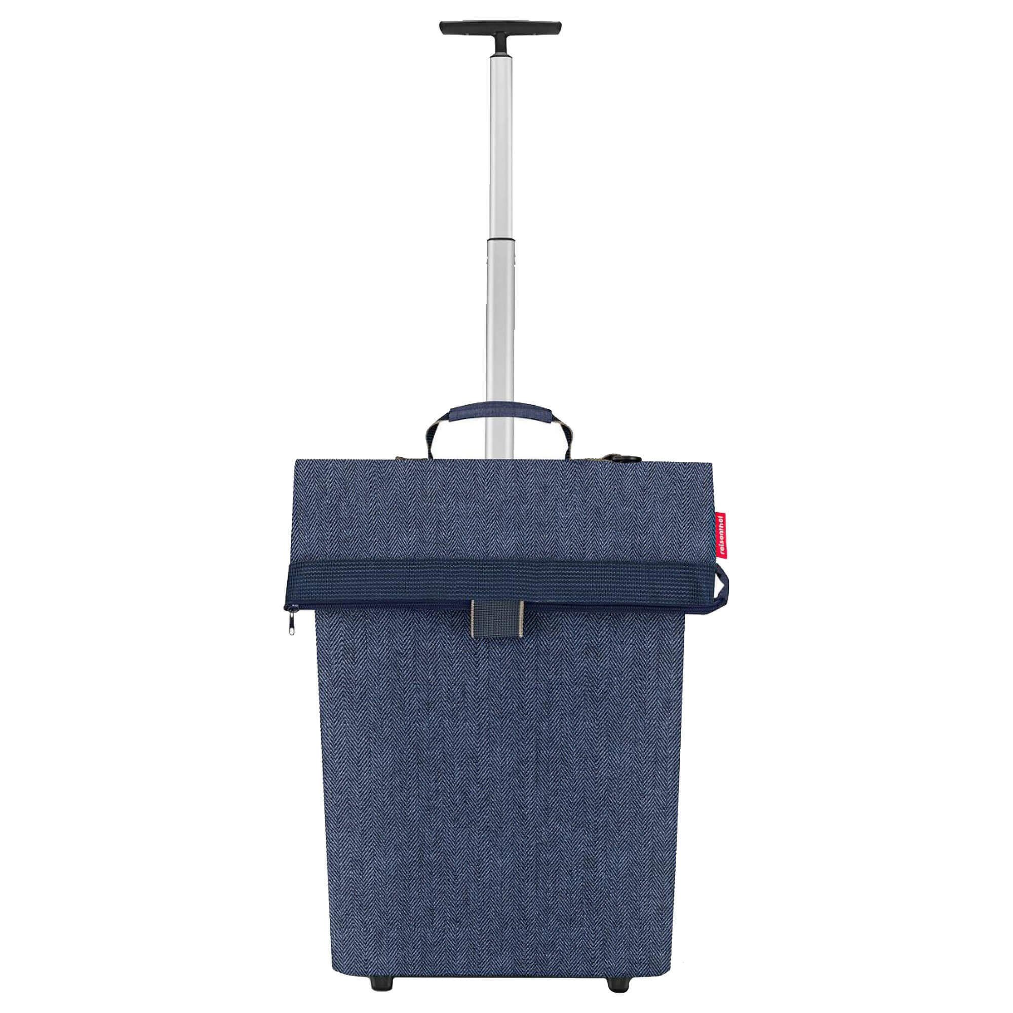 REISENTHEL® Kulturbeutel trolley M - Einkaufstrolley 53 cm herringbone dark blue