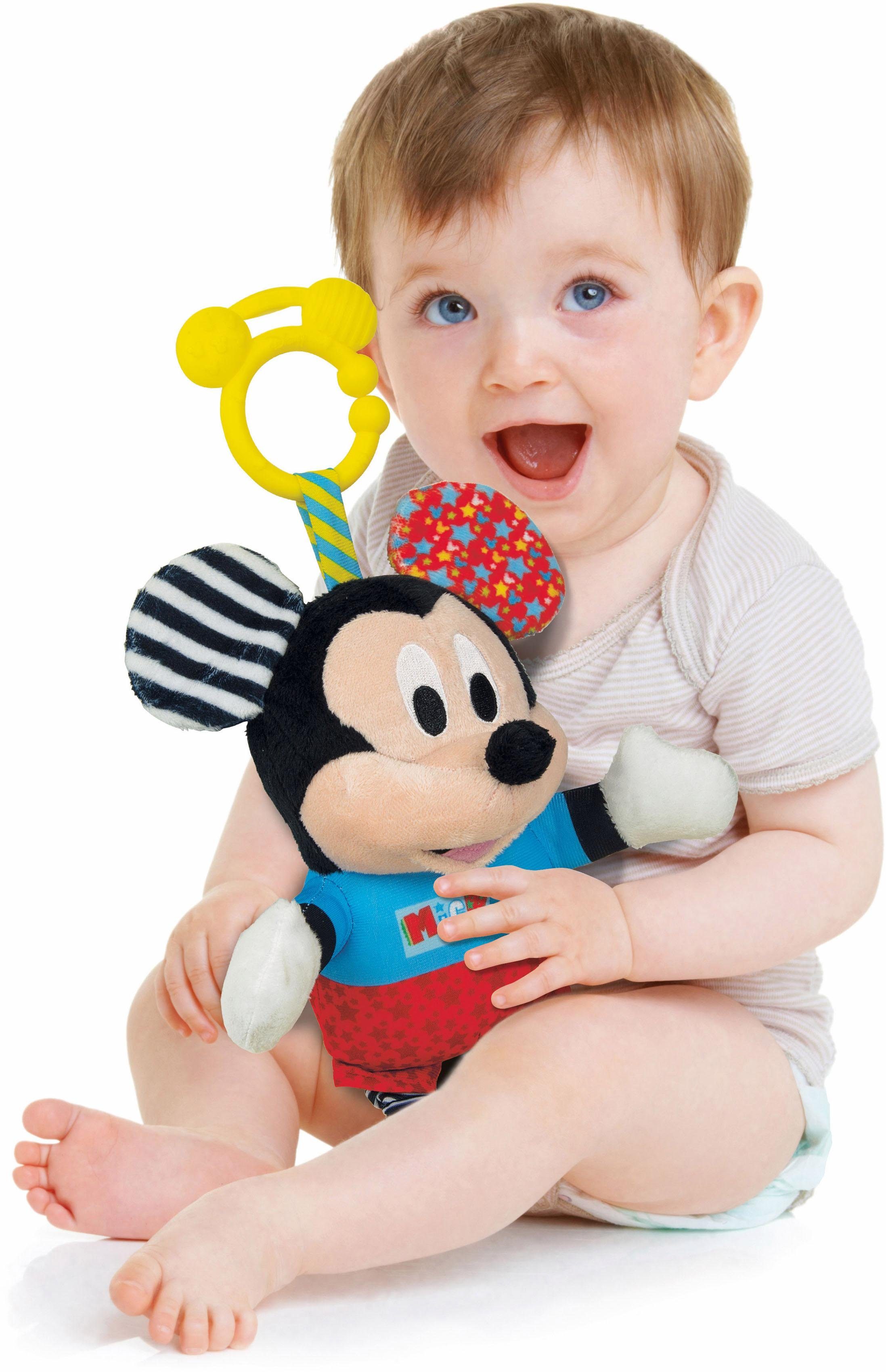 Baby Disney Clementoni® mit Clementoni, Plüschfigur Beißring Plüsch Mickey Baby,