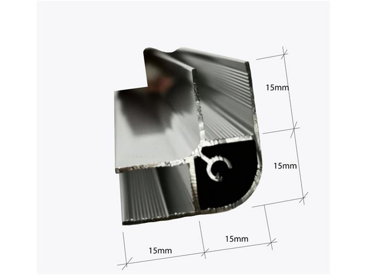 Thumbnail - Glaszentrum Hagen Duschwanne Glaszentrum Hagen - 2000x30x30 mm Aluminiumprofil - Eckprofil - Anschl