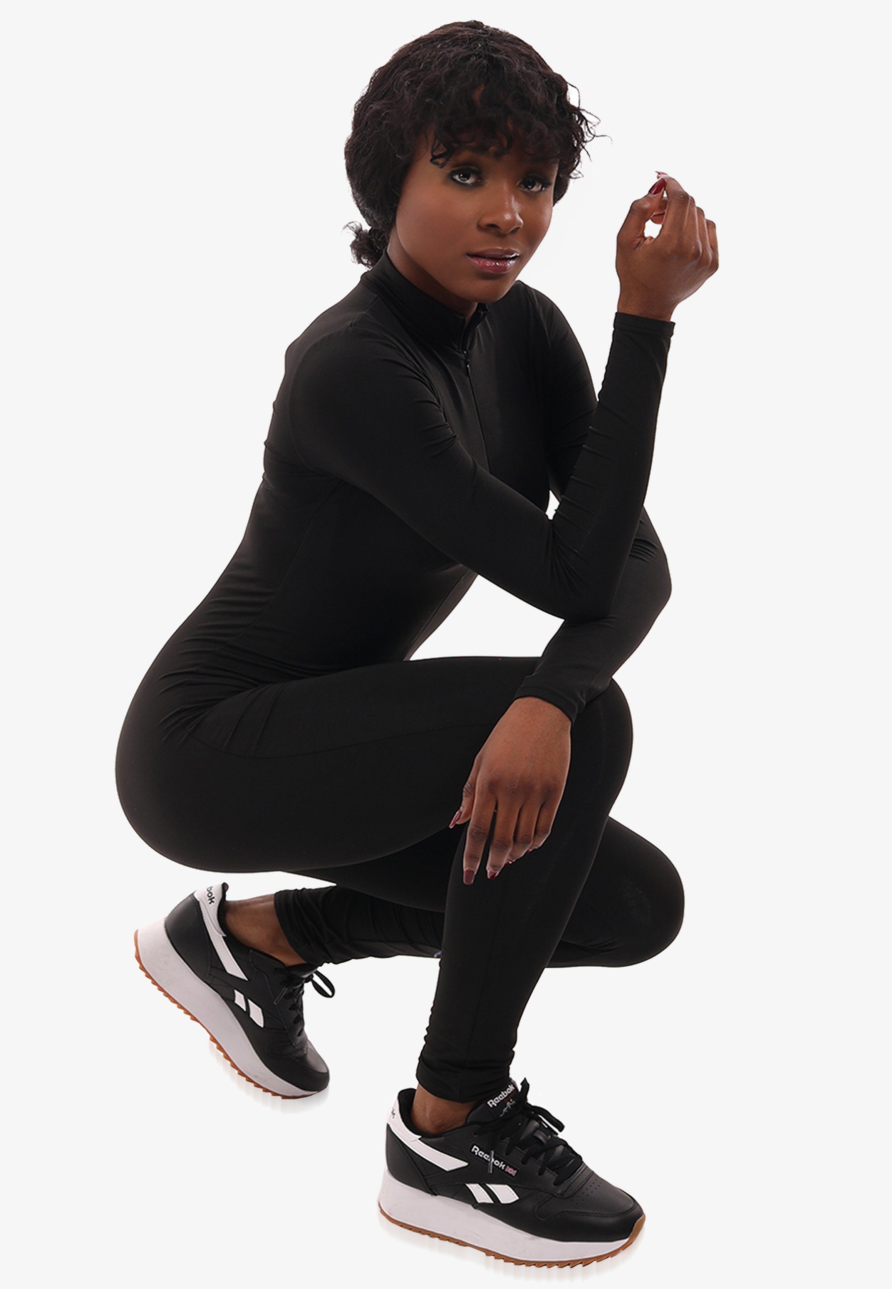 Black sport jumpsuit sale