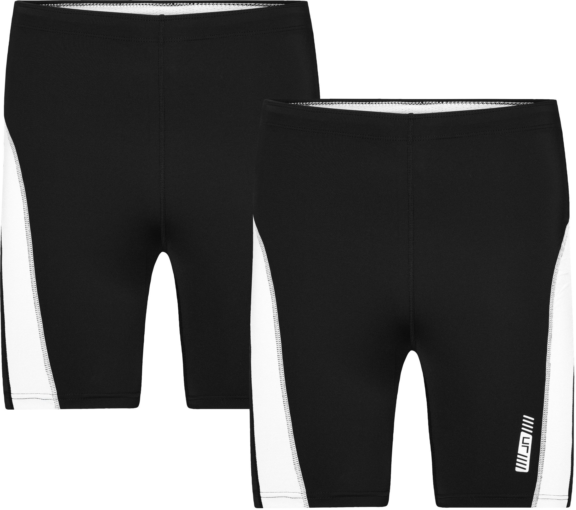 James & Nicholson Laufhose Doppelpack Kurze Lauftights Herren Laufhose Running Shorts JN478 (Doppelpack, 2er-Pack) Weiche, elastische Qualität mit Elasthan