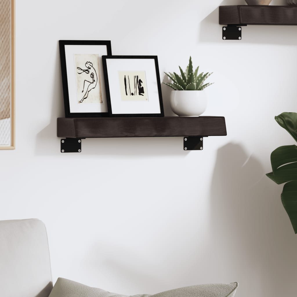 vidaXL Regal Wandregal Dunkelbraun 40x10x6 cm günstig online kaufen