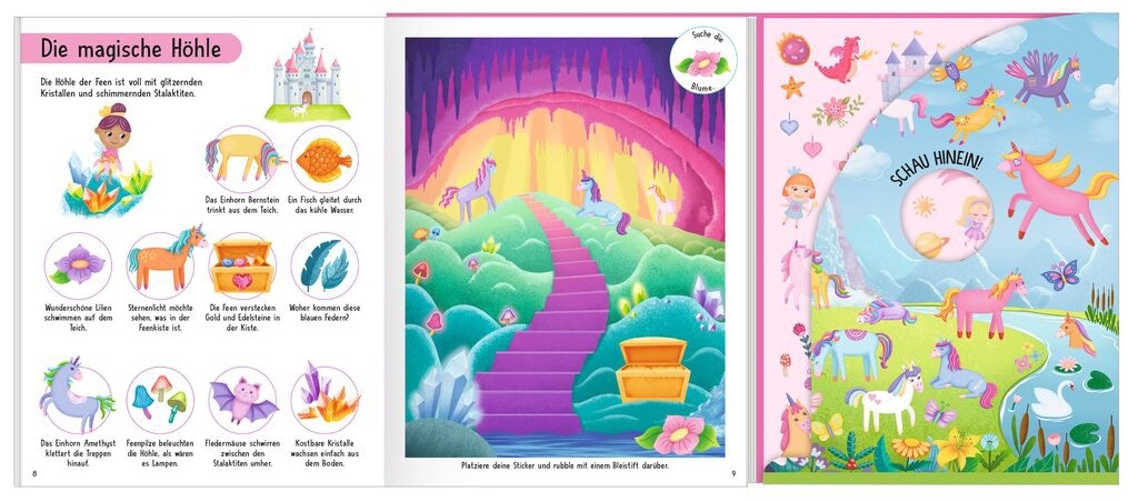 Moses. Verlag Stickerbuch Rubbelsticker-Buch Einhorn „Magische Welt“ – über 200 Sticker