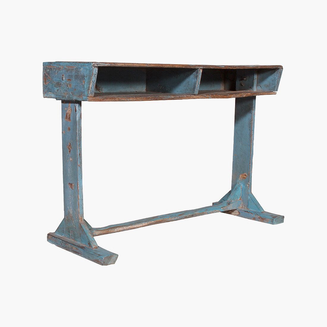 Vintagehaus Schreibtisch Vintage Schulbank Indien Recyceltes Holz Used