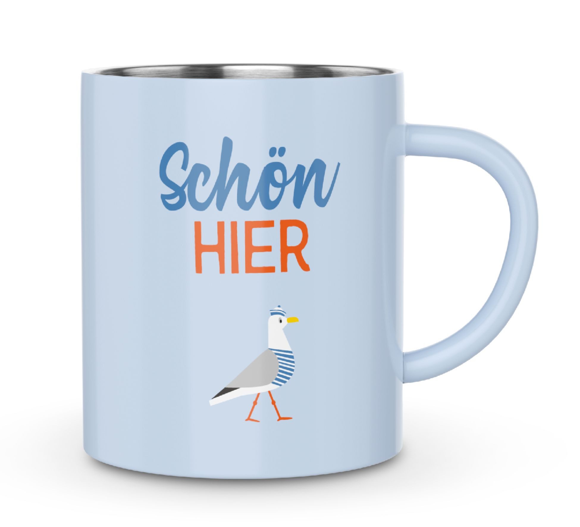La Vida Geschenk für Dich Thermotasse La Vida Thermo-Becher für Dich, Edelstahl, Serie maritim, nicht für die Spülmaschine und Mikrowelle geeignet