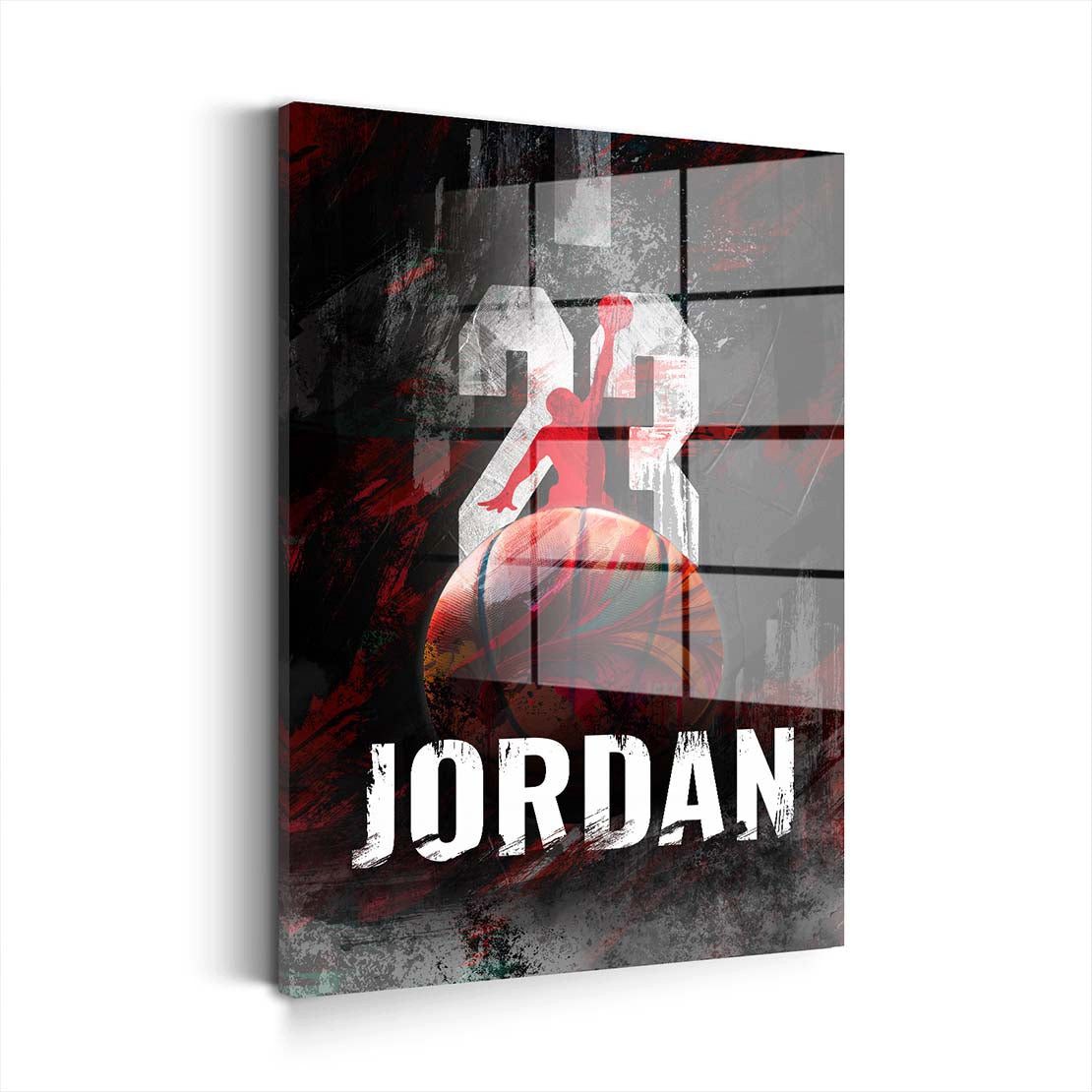 Acrylglasbild Pop Art Basketballlegende Jordan Acrylglas Wandbild Bild Wanddeko Wohn