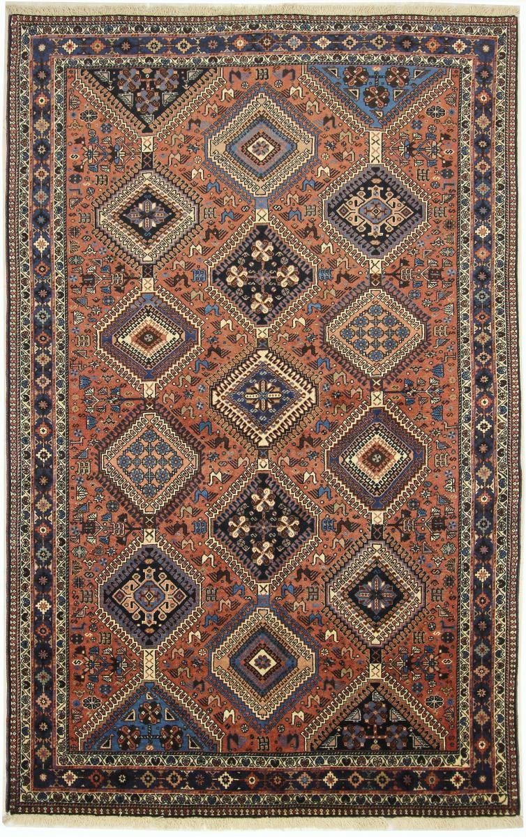 Orientteppich Yalameh 152x243 Handgeknüpfter Orientteppich / Perserteppich, Nain Trading, rechteckig, Höhe: 12 mm