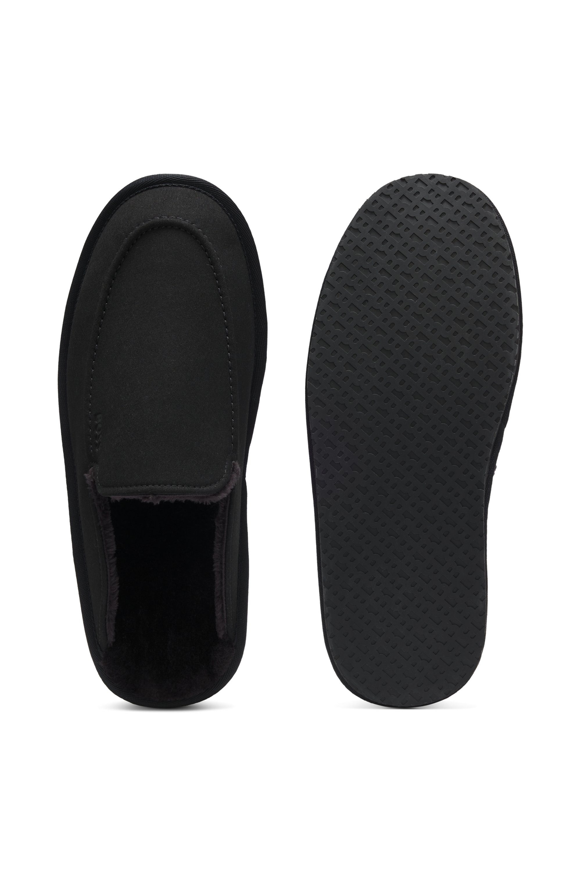 BOSS Home_Mule_msfr Pantoffel Hausschuh, Schlappen, Wohlfühlschuh, Clog mit Warmfutter