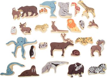 Small Foot Konturenpuzzle Buchstabenpuzzle Tiere, 26 Puzzleteile