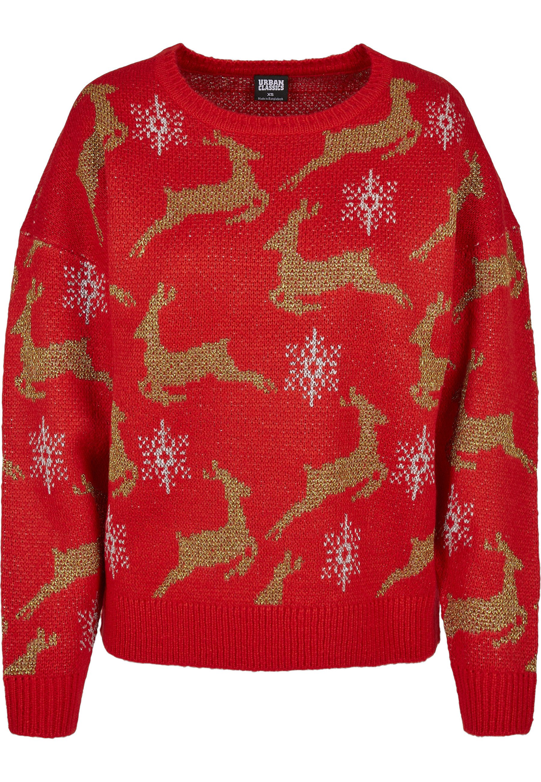 URBAN CLASSICS Sweatshirt Urban Classics Damen Ladies Oversized Christmas S günstig online kaufen