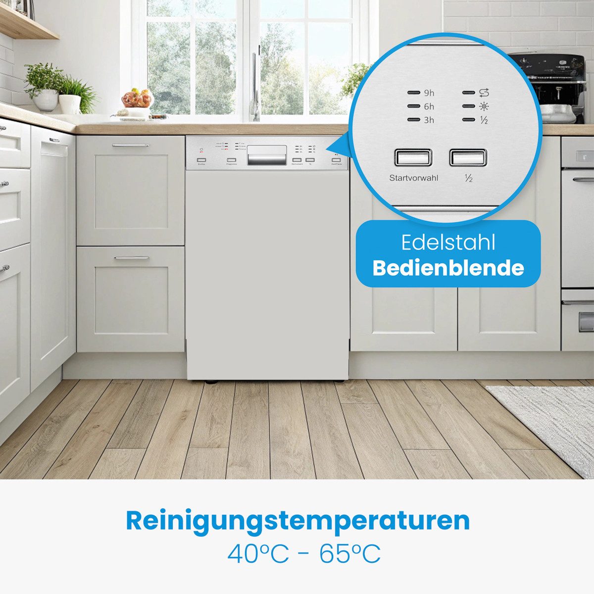 BOMANN teilintegrierbarer Geschirrspüler GSPE 7423 TI, 60 cm, teilintegriert, OHNE Möbelfront
