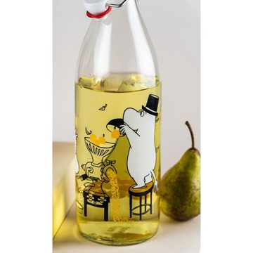 Muurla Kindergeschirr-Set Glasflasche Mumins Moomin Fruits (1,0 L)