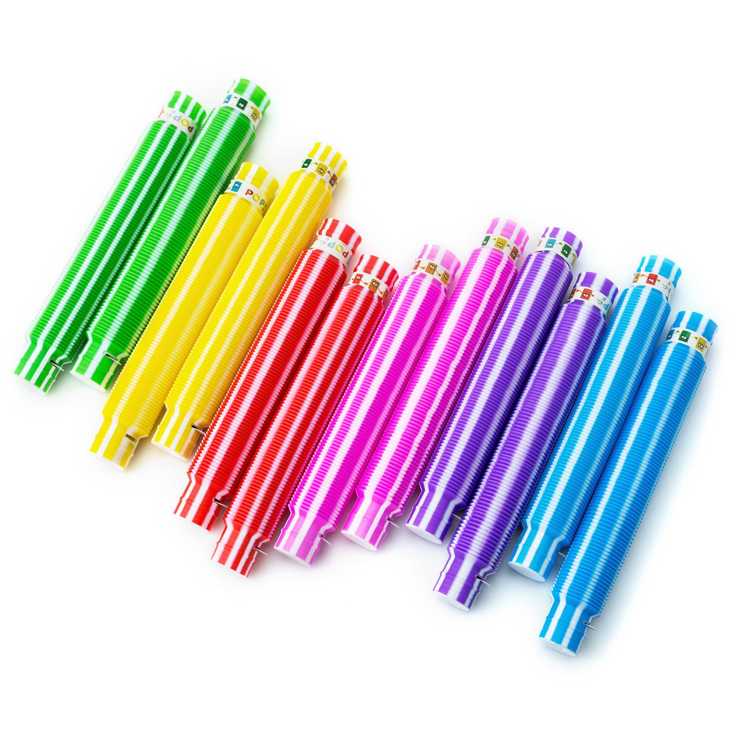 PRECORN Knicklicht 12 Stück LED Pop Tubes Fidget Toy Set Kindergeburtstag Deko, 6 Цвета(ов)