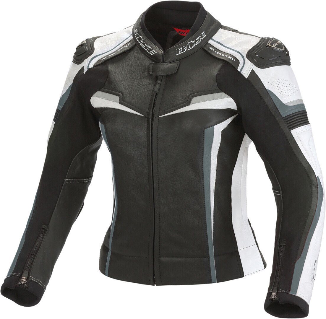 Büse Motorradjacke Mille Damen Motorrad Lederjacke Atmungsaktiv robust reißverschluss
