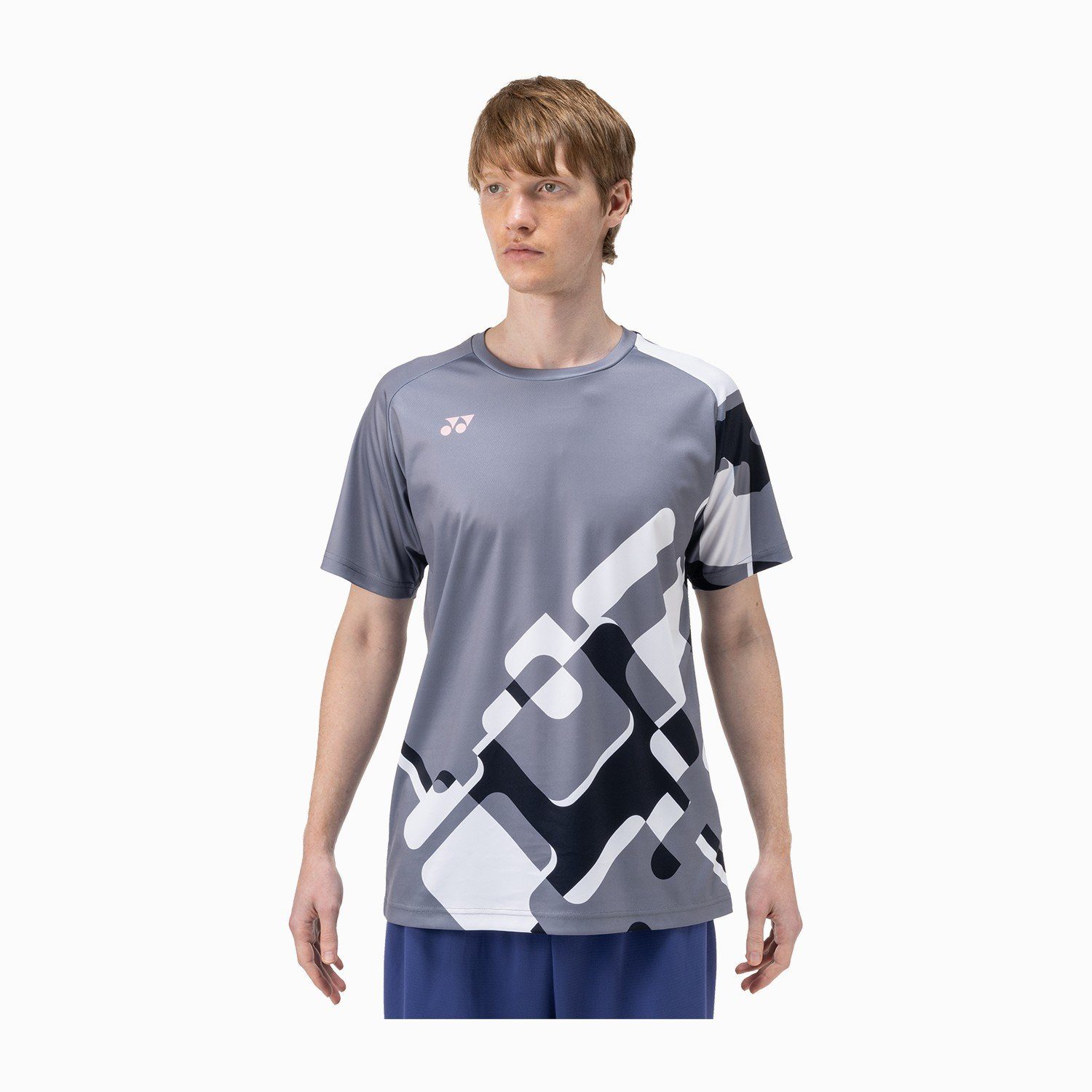 Yonex T-Shirt Practice Graphic Print 16748 (100% Polyester) 2025 grau Herren