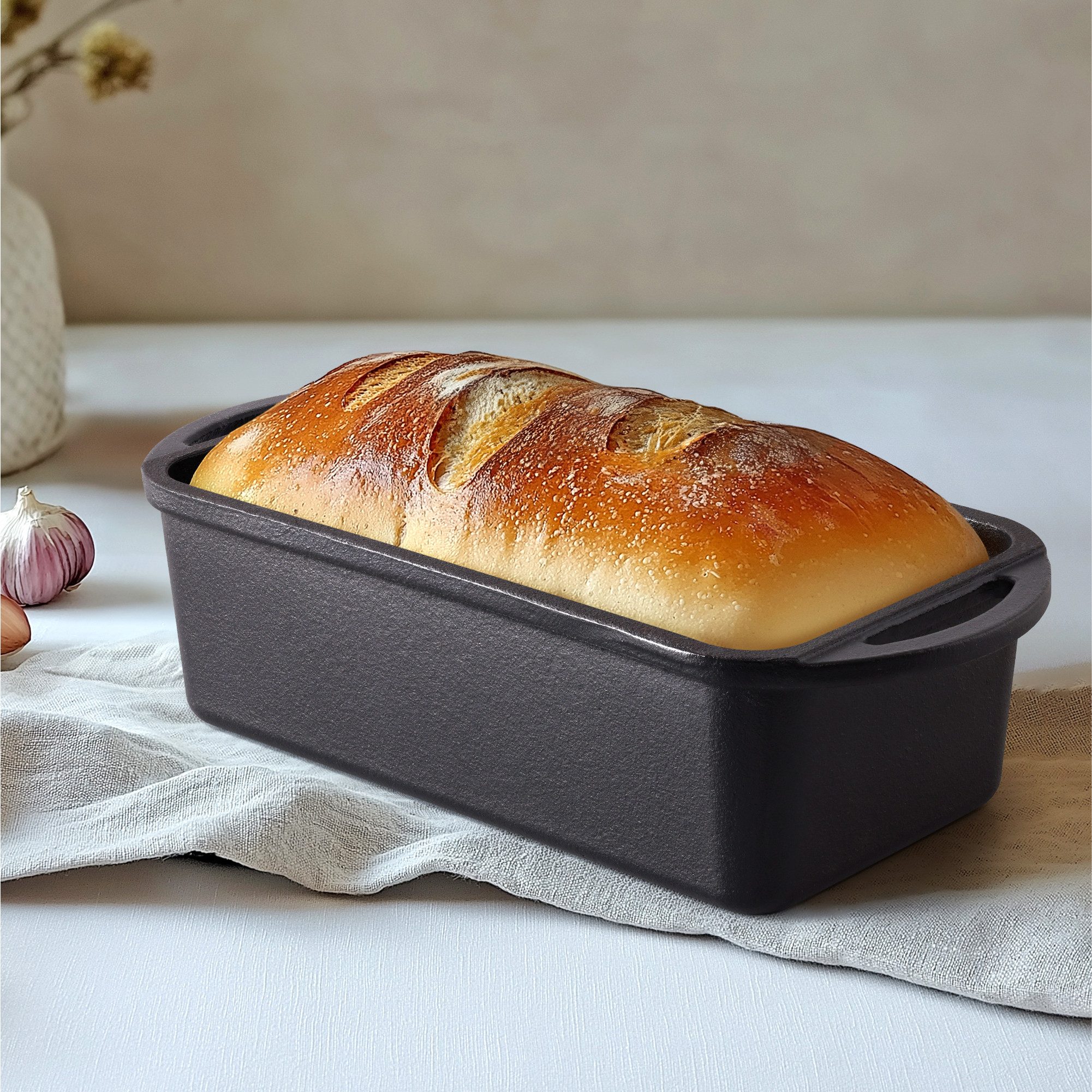 Brotbackform Gusseisen Brotbackform 26cm - Brot Backen Zubehör - Backform