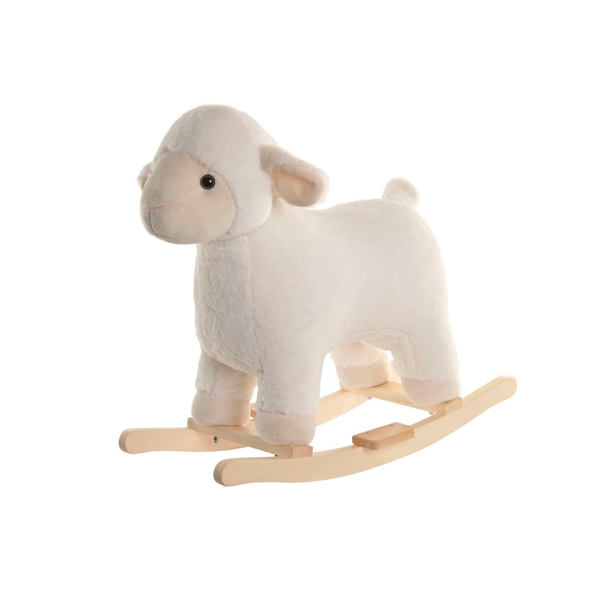 Bigbuy Schaukelstuhl Schaukelstuhl SanLove Weiß natürlich Schaf