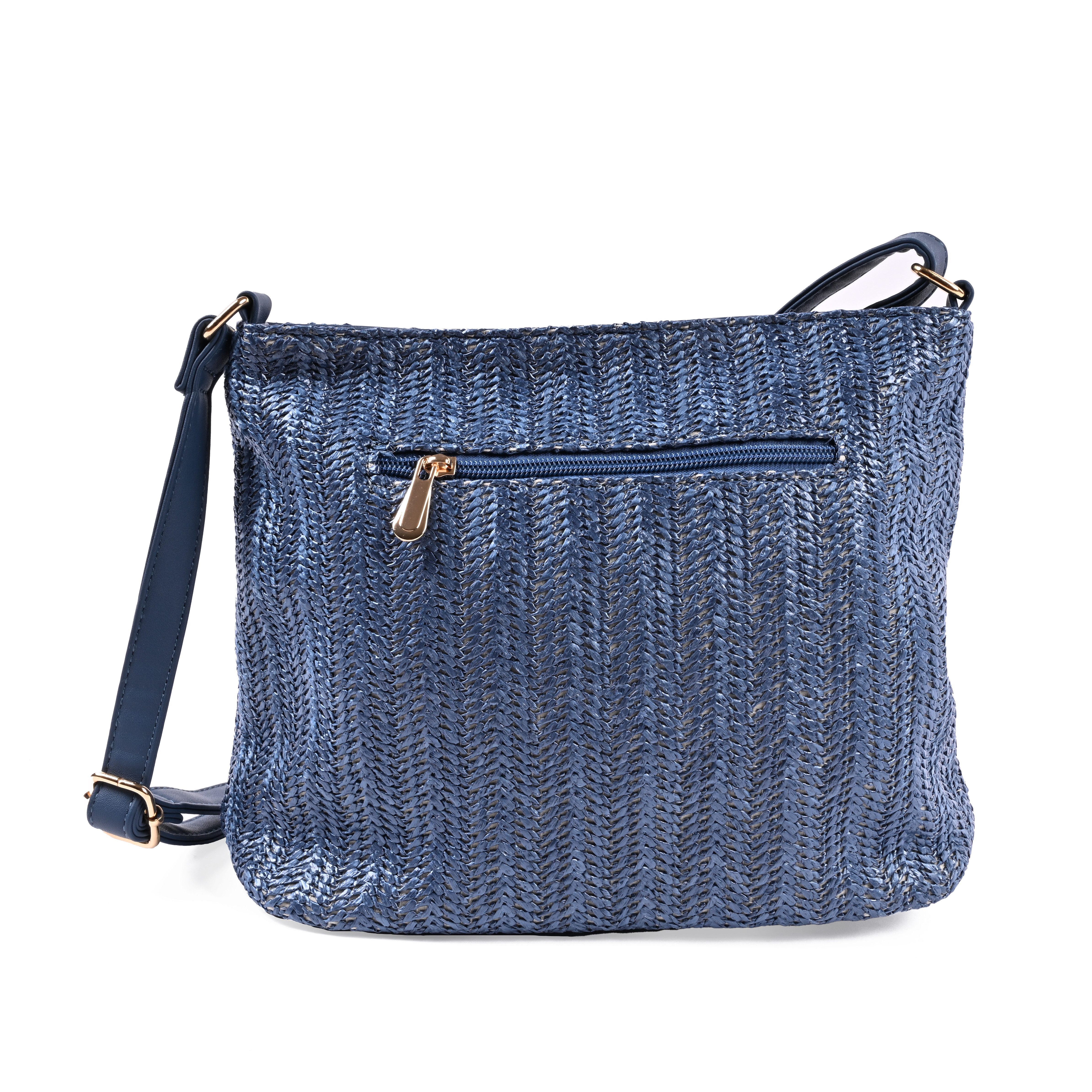 Goodman Design Schultertasche Geflochtene Umhängetasche mit Tasseln, Hochwertiges Kunstleder in geflochtener Struktur