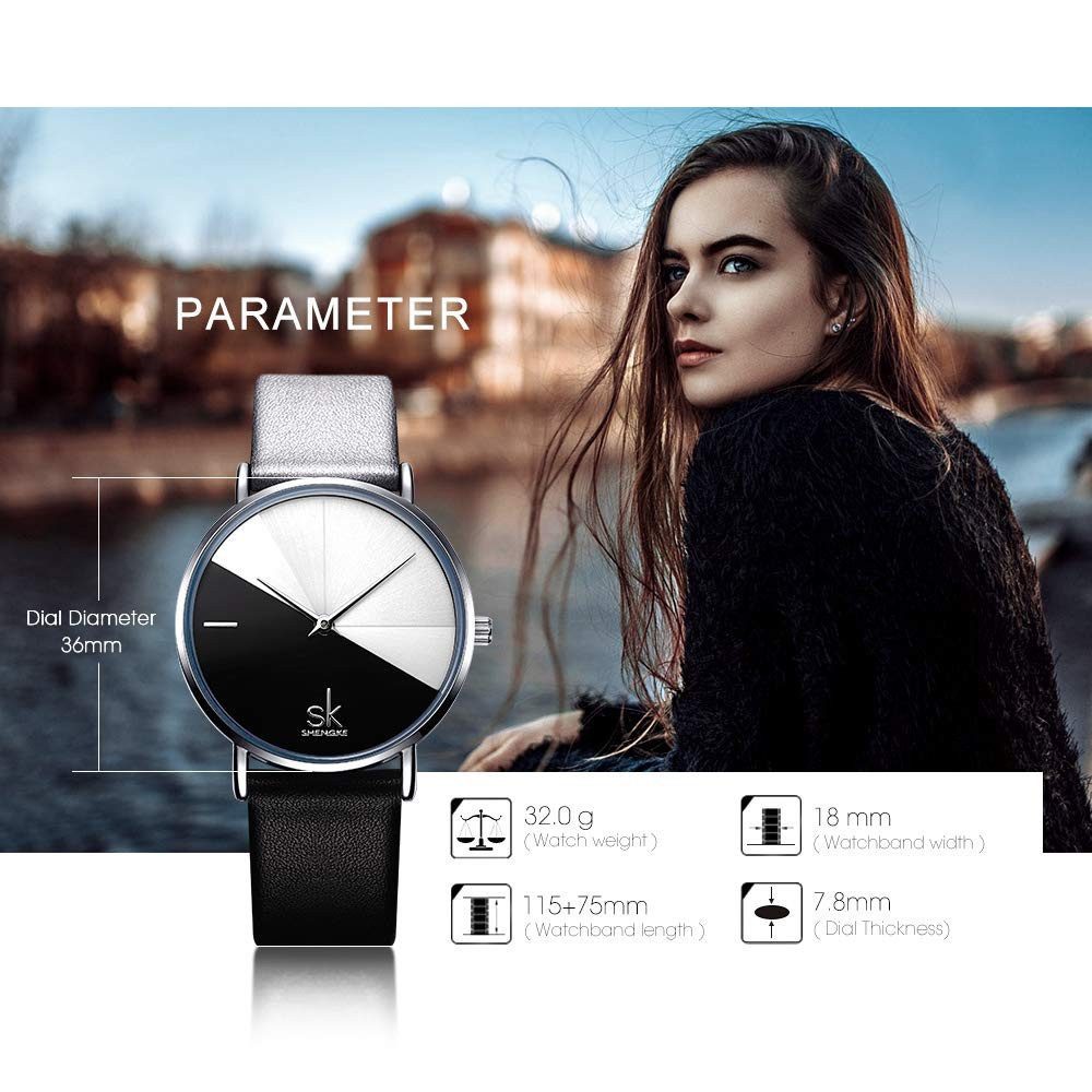 ibettertec Quarzuhr Quarzuhr Echtes Rindsleder Uhr für Damen modisch und le günstig online kaufen